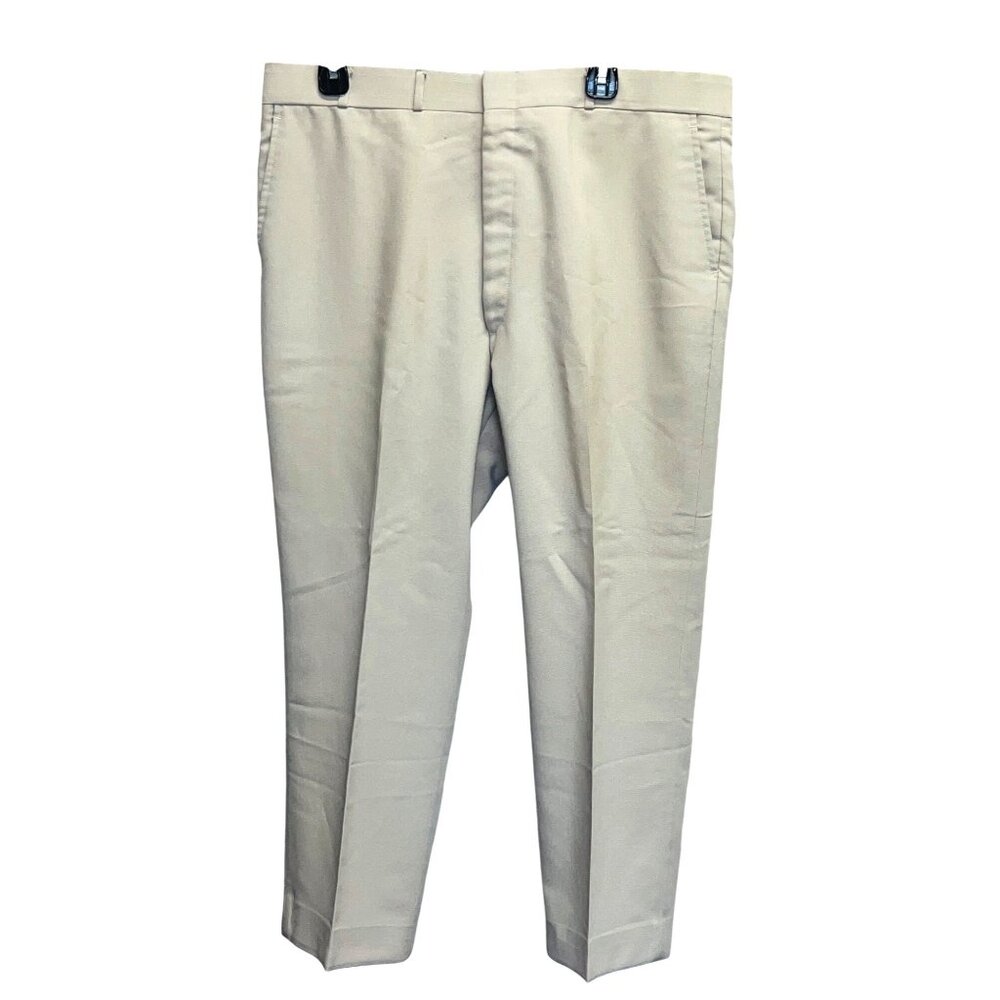 Mens Beige Higgins Trousers Made In USA Classic Fit Size 36